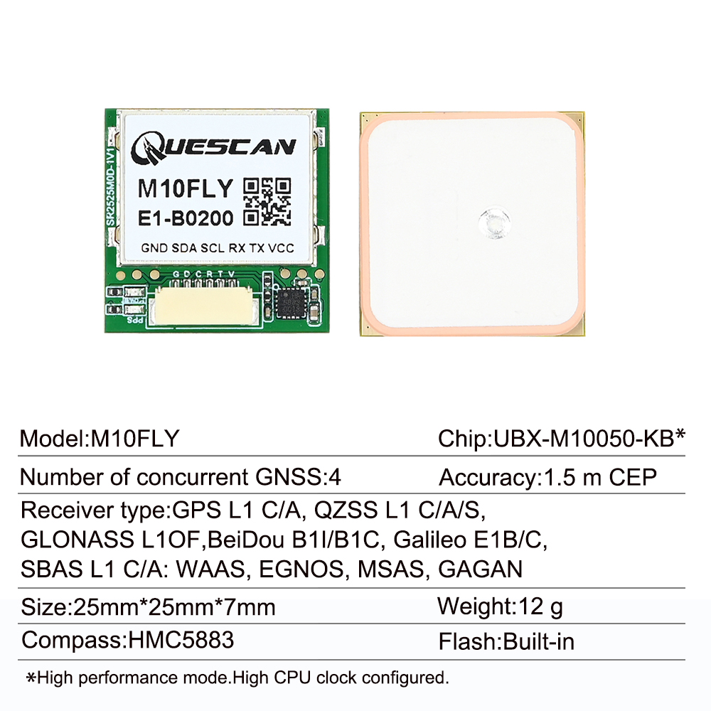 Quescan 25mm * 25mm M10FLY 10H – Drone Compass recenzja i cena
