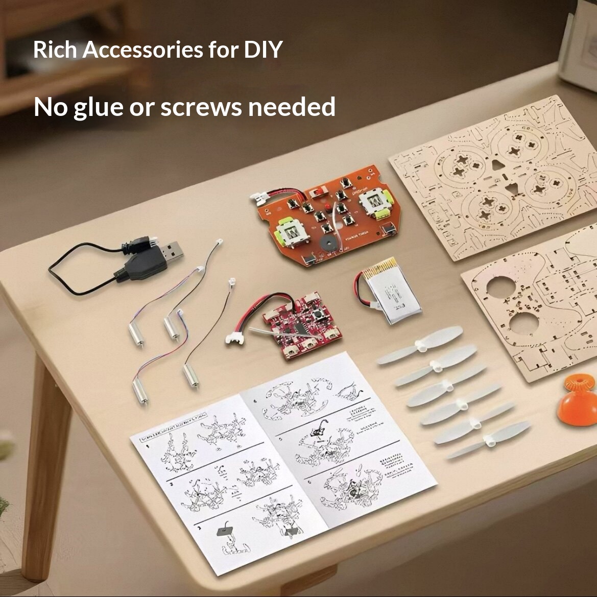 Nowy drewniany dron DIY do sam – Drone Battery recenzja i cena